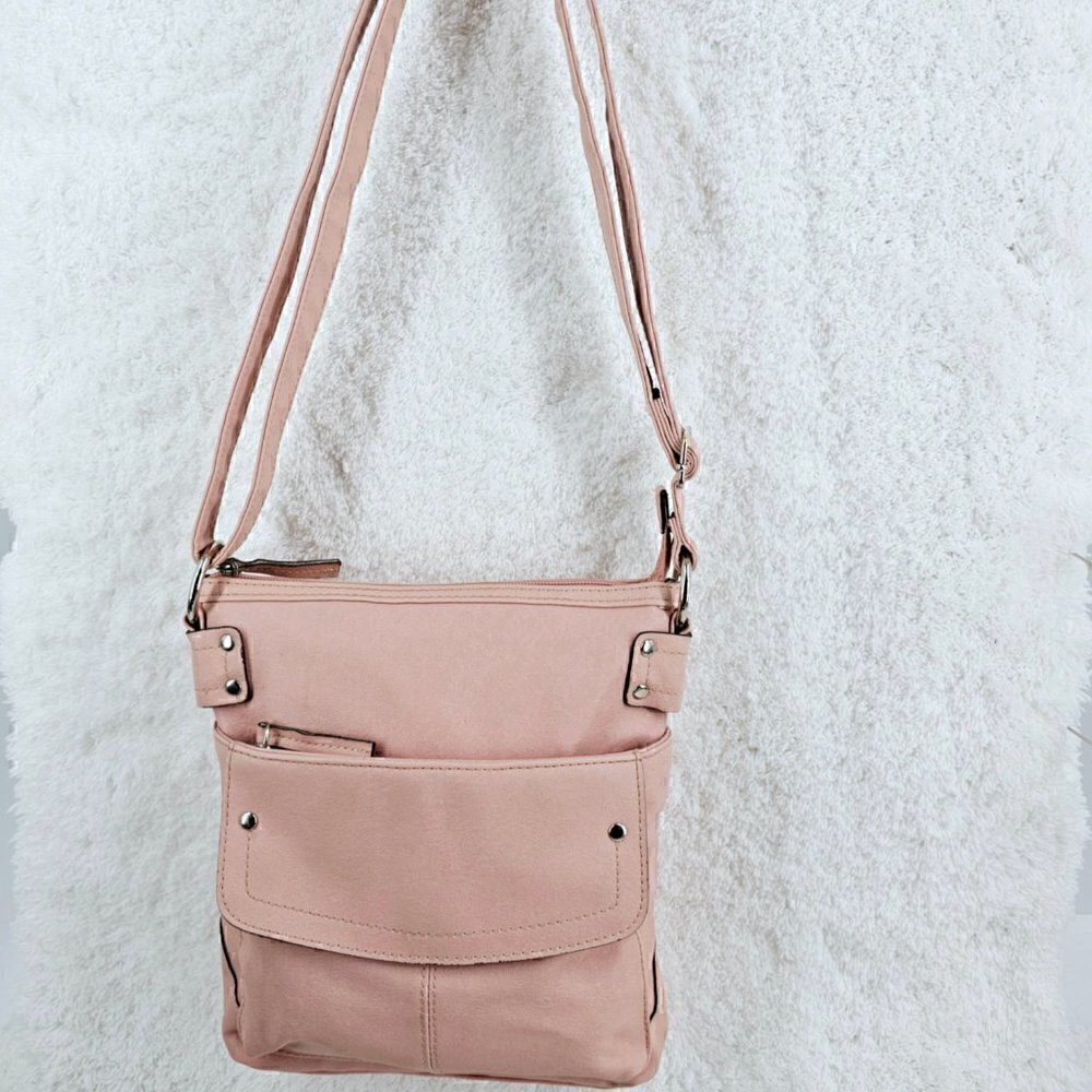 Emilie M. Pink Crossbody Shoulder Bag